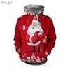 Christmas Sweatshirts for Men 3D Pattern Print Casual Pullover Hoodies Tops Harajuku Street Kangaroo Pocket Long Sleeve Clothing