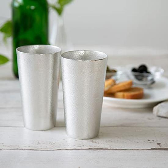 NOUSAKU Beer Cup Set of 2 Paulownia E00117 (in Box)