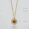 Collana a Pendente in Acciaio Inossidabile e Oro 18K con Charms a Cuore, Stella e Croce con Diamanti