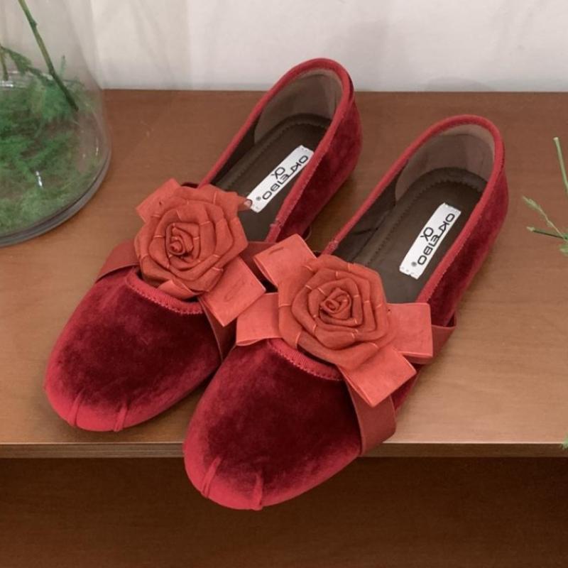 Fashion Elegant Flower Decoration Flat Mary Jane Shoes Women Fashion Round Toe Shallow Cross Tied Casual Shoes Sweet Lolita Dress Shoes
