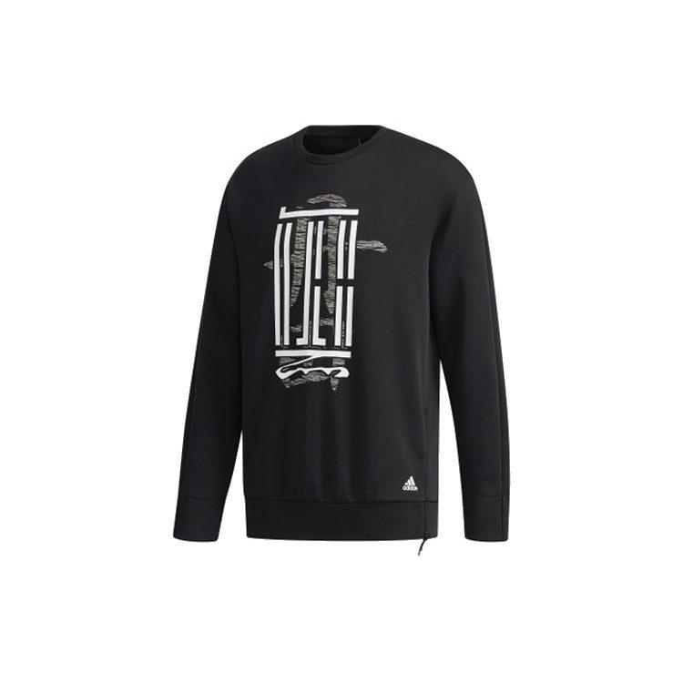 Adidas Wu Ji Collection Sweatshirts Men's Black Crew Neck Moderate Regular CV6227