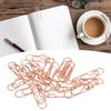20Pcs Metal Pen Clips Rose Gold Sturdy Electroplated Light Strong Clamping Book Pen Holder for Office School Meeting