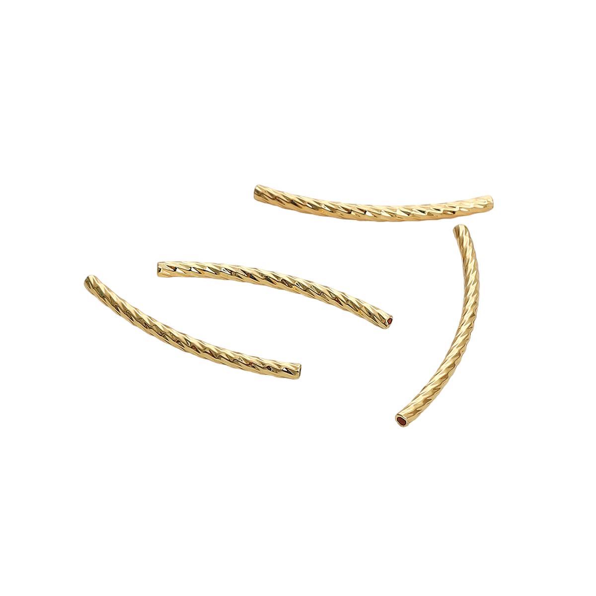 

Медная изогнутая трубка с подвесками для изготовления ювелирных изделий своими руками, аксессуары для рукоделия 1.5x25mm 10pcs