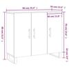 VidaXL White Buffet 90x34x80 Cm Engineered Wood 828132