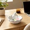 Trendy Desk Accessories Ghost Petal Tray, 3D Printed Cute Spooky Organizer for Small Vanity Items, Cartoon Jewelry Ring And Earring Holder,