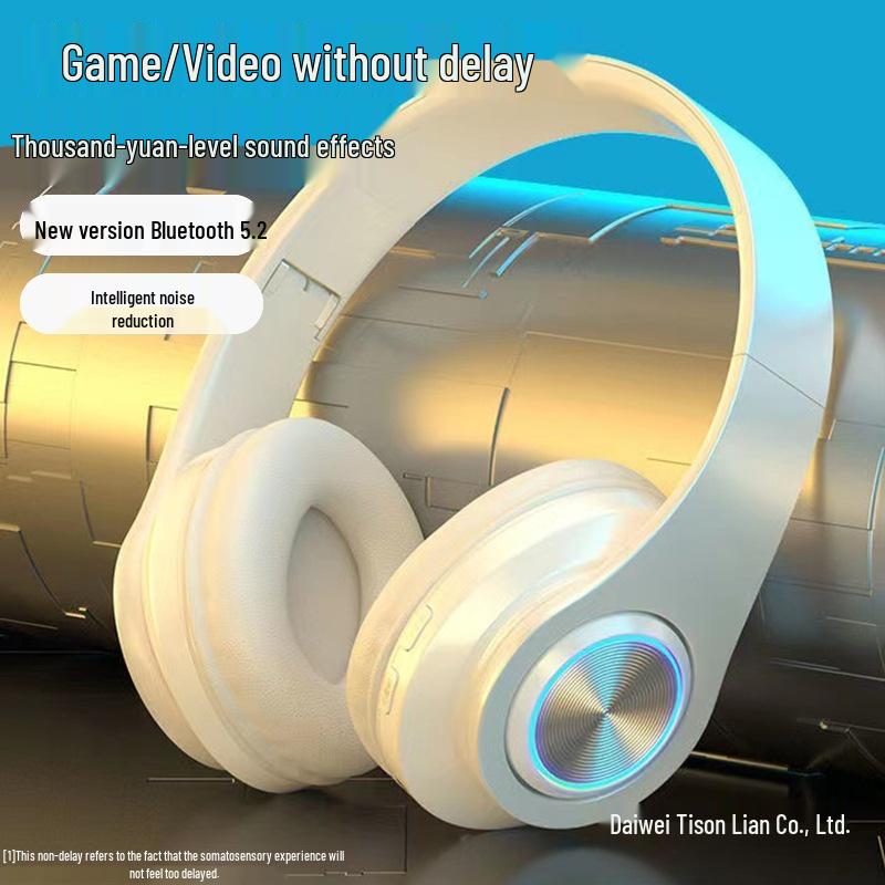 2025 Luminous Bluetooth Over-Ear Headphones with Heavy Bass and Large Earcups for Boys