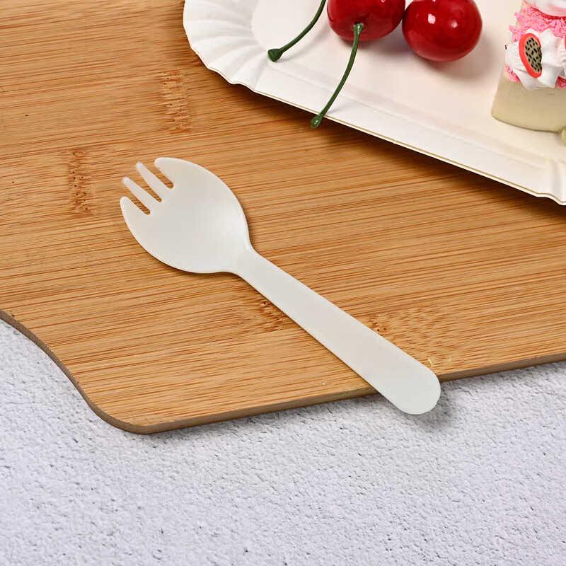 Disposable Blue Long-Handle Plastic Sporks