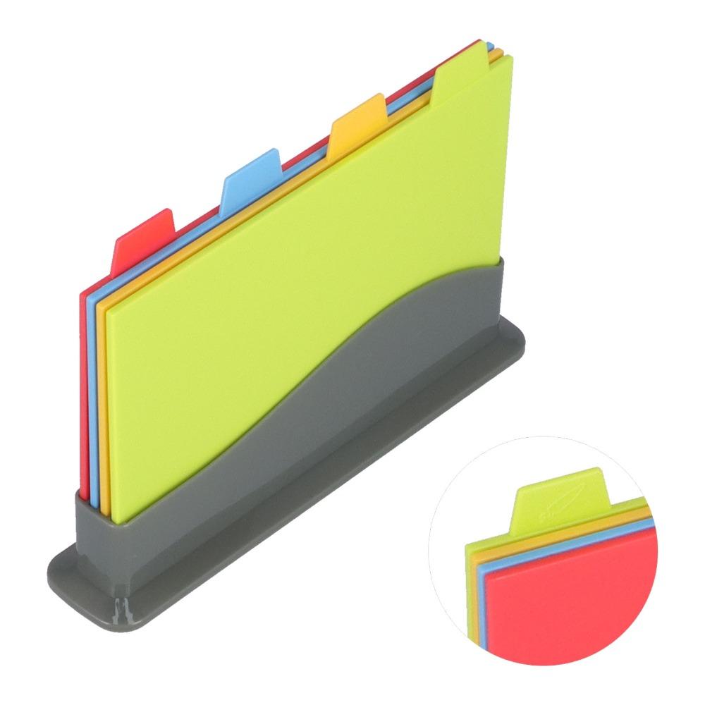 4PCS Thickened Design Chopping Board PP Food Chopping Block Cutting Board Food Preparation