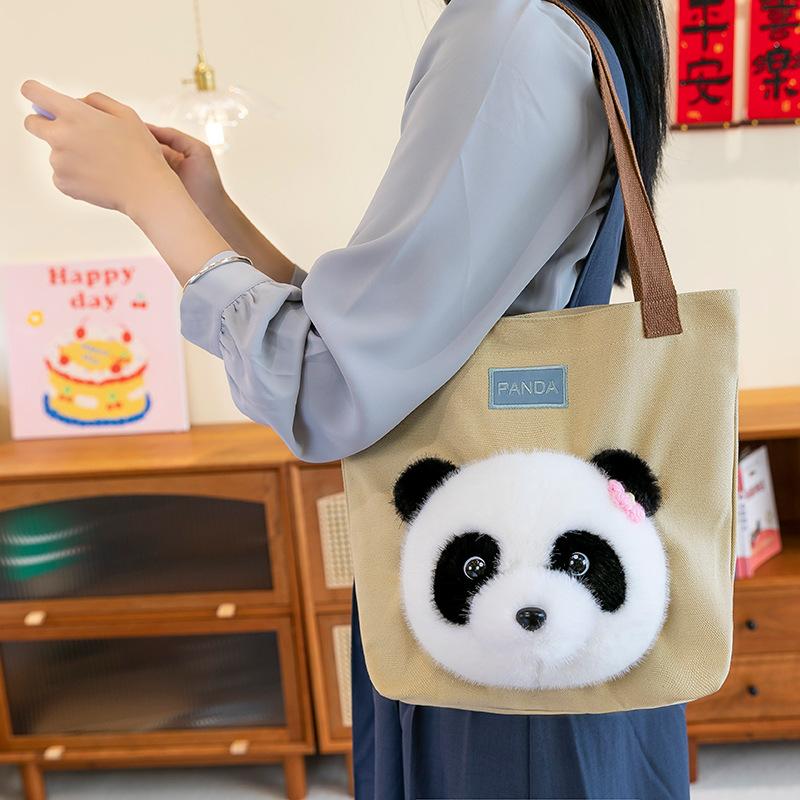 Lotusblatt Panda Umhängetasche Für Beste Freundin Ins Wind Bär Rucksack Handtasche Mädchen Geburtstagsgeschenk Schultasche Premium