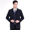 Einreihige Herrenjacke mit Knöpfen, Frühjahrs- und Herbststil, Oberteile für Männer mittleren Alters, Papa-Stil, Locker, Große Größen, Bügelfreie Freizeitkleidung