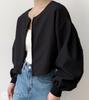 J-Scott Original Zip-Up Jacket with Lined Shorts and Puffy Sleeves, Black, JS155-BK-L