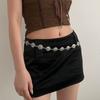 Damen Legierung geschnitzte Türkis Schnalle Taillenkette für Bankett Damen Kleid Gürtel