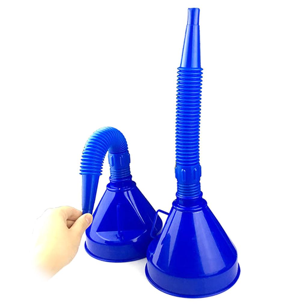 Vielseitiger Economy-Trichter mit Spritzschutz, breitem Hals und Griff, flexiblem Auslauf, Economy-Trichter für Benzin und Flüssigkeiten