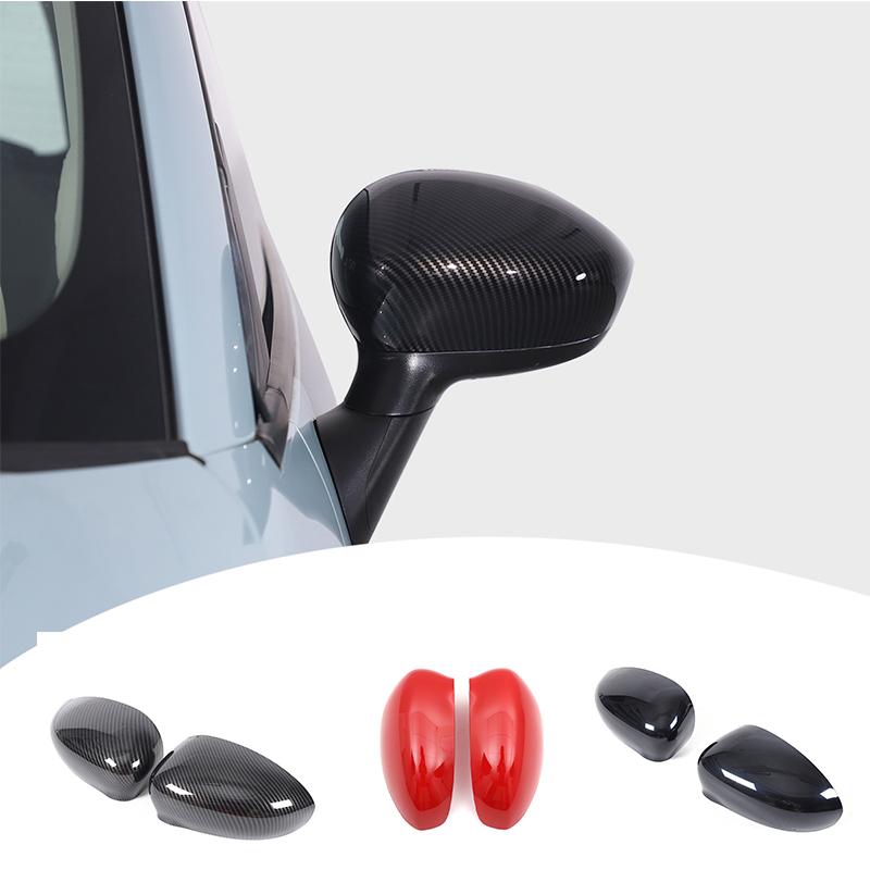 For Fiat 500 rearview mirror cover, car side rearview mirror protective case, decorative cover, ABS (change version) 2016 -2023