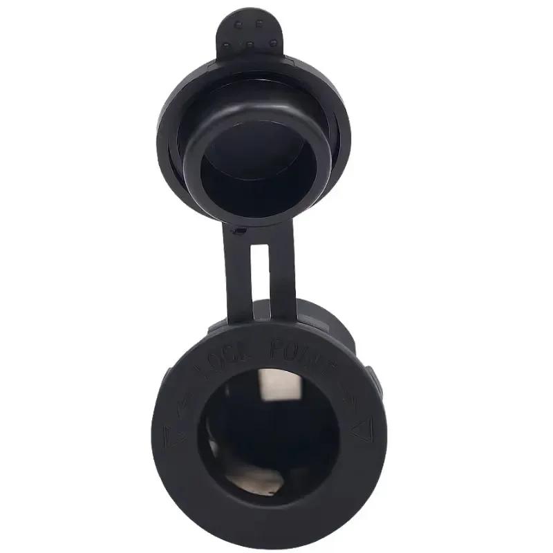 Black Car Cigarette Lighter Socket 12V Waterproof Plug Marine Motorcycle Truck RV ATV Power Socket Adapter
