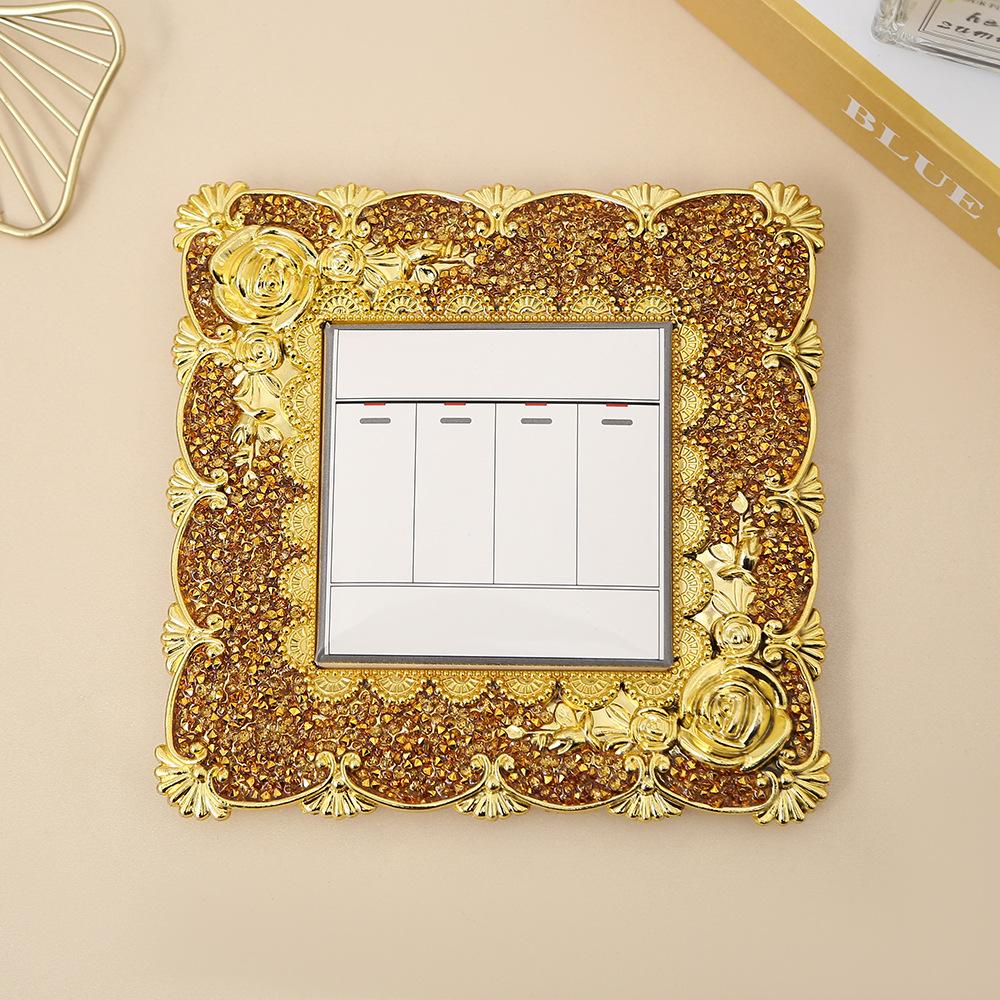 1pcs Self-Adhesive New resin single light switch surround socket fingerboard cover switch sticker paper home decoration