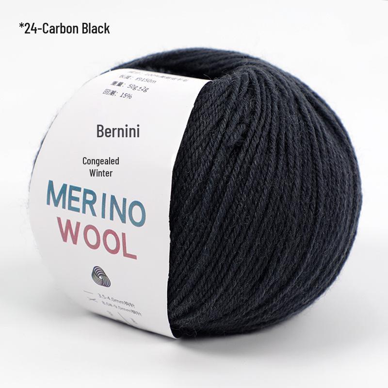 Merino Wool Yarn for DIY Knitting - Morandi Colors, Medium Thickness, Perfect for Hand-Knitted Hats.