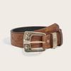 Fashion Pattern Flower Metal Buckle Decoration Women Casual Belt For Daily Use