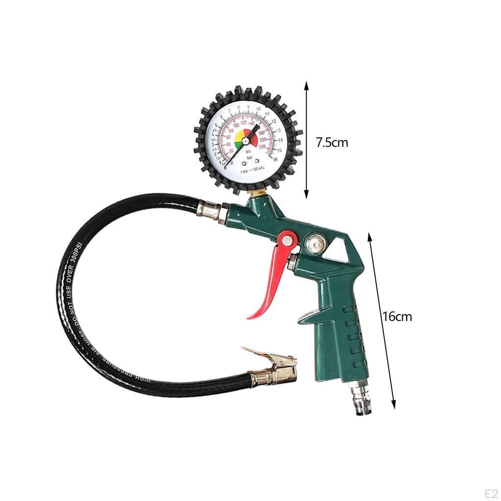 Tire Gauge Pressure Tester 0-16Bar 0-220PSI Universal High Precision Handheld Measurement Tool