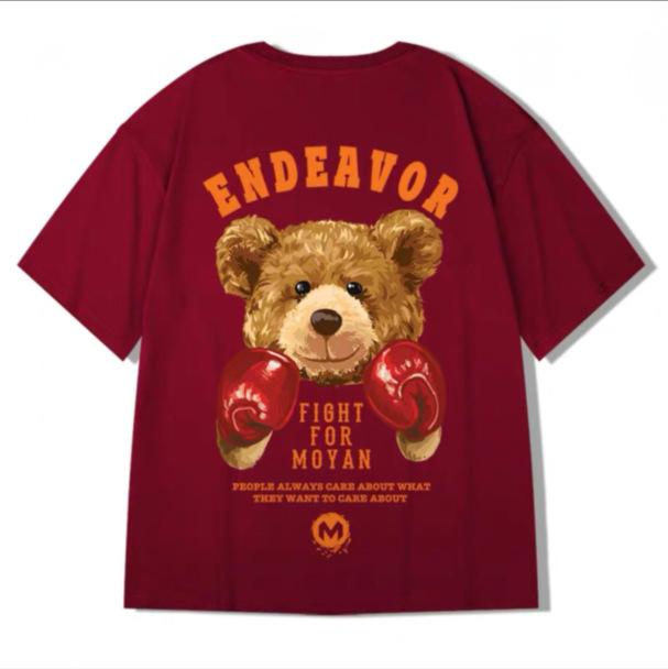 

Бокс Тедди Медведь Удобная мужская летняя повседневная футболка с коротким рукавом Спортивная свободная футболка 8XL красный