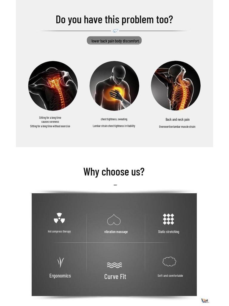 Grensoverschrijdend Engels Lendensteunkussen: Taillekussen met verwarming voor slaap en massage