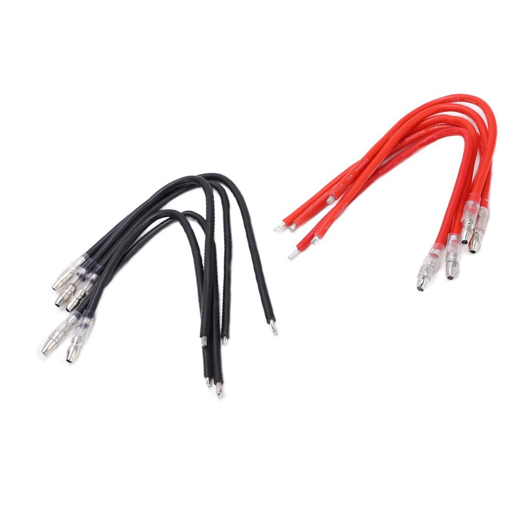 10pcs RC Brushed Motor Cables, 4mm Banana Plug Connector Extension Cable Wire, 16AWG Silicone Wire for Axial Scx10 and Redcat Gen8 RC Motors