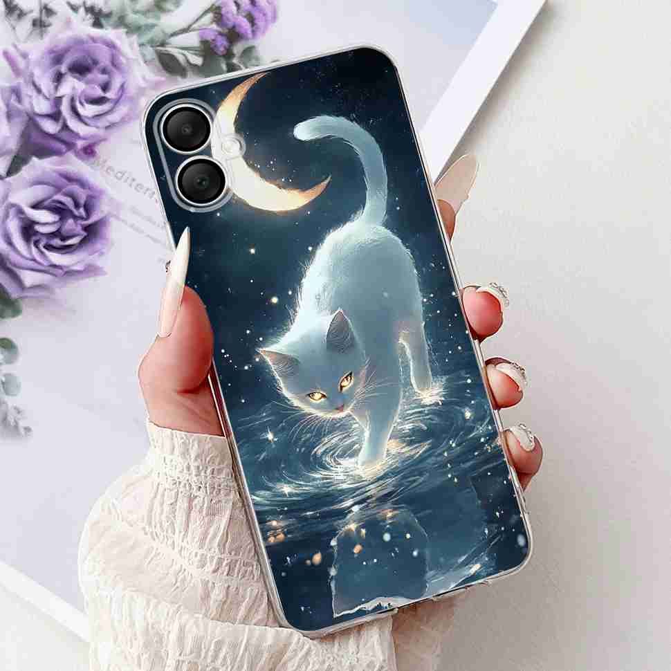 For Samsung Galaxy A06 Case A065F A065M Fashion Girls Flowers Soft Silicone Back Cover For Samsung A06 A05 SamsungA05 Case