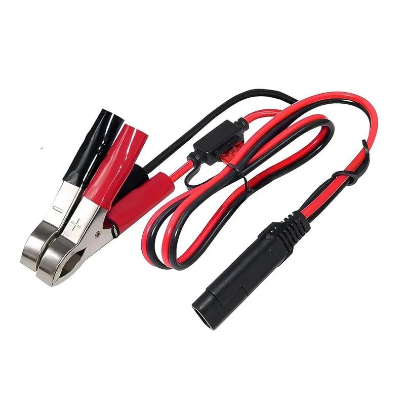 40CM 16AWG Battery Alligator Clips to SAE Quick Release Adapter Connectors Extension Charging Cable Built-in 10A Fuse