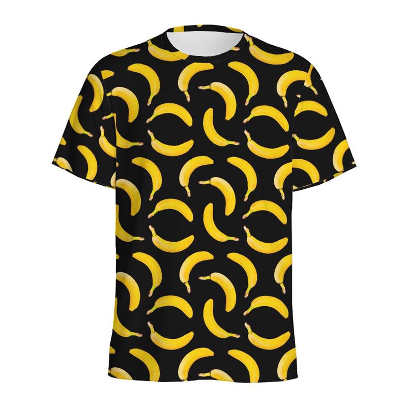 Aloha Banana 3d Printed T-shirt For Men Fashion Casual Short Sleeve Tops Summer Fruits Graphic Tees Kids Y2k Cartoon T Shirts