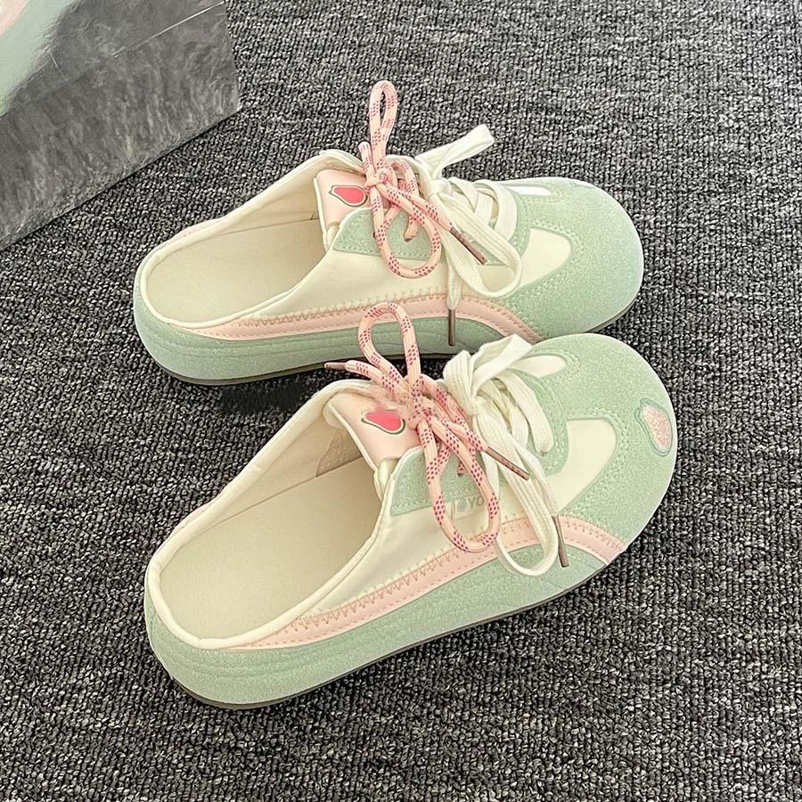 

Баотоу полутапочки женские летние новые супер огонь туфли без каблука красные туфли для моральной подготовки сандалии 40