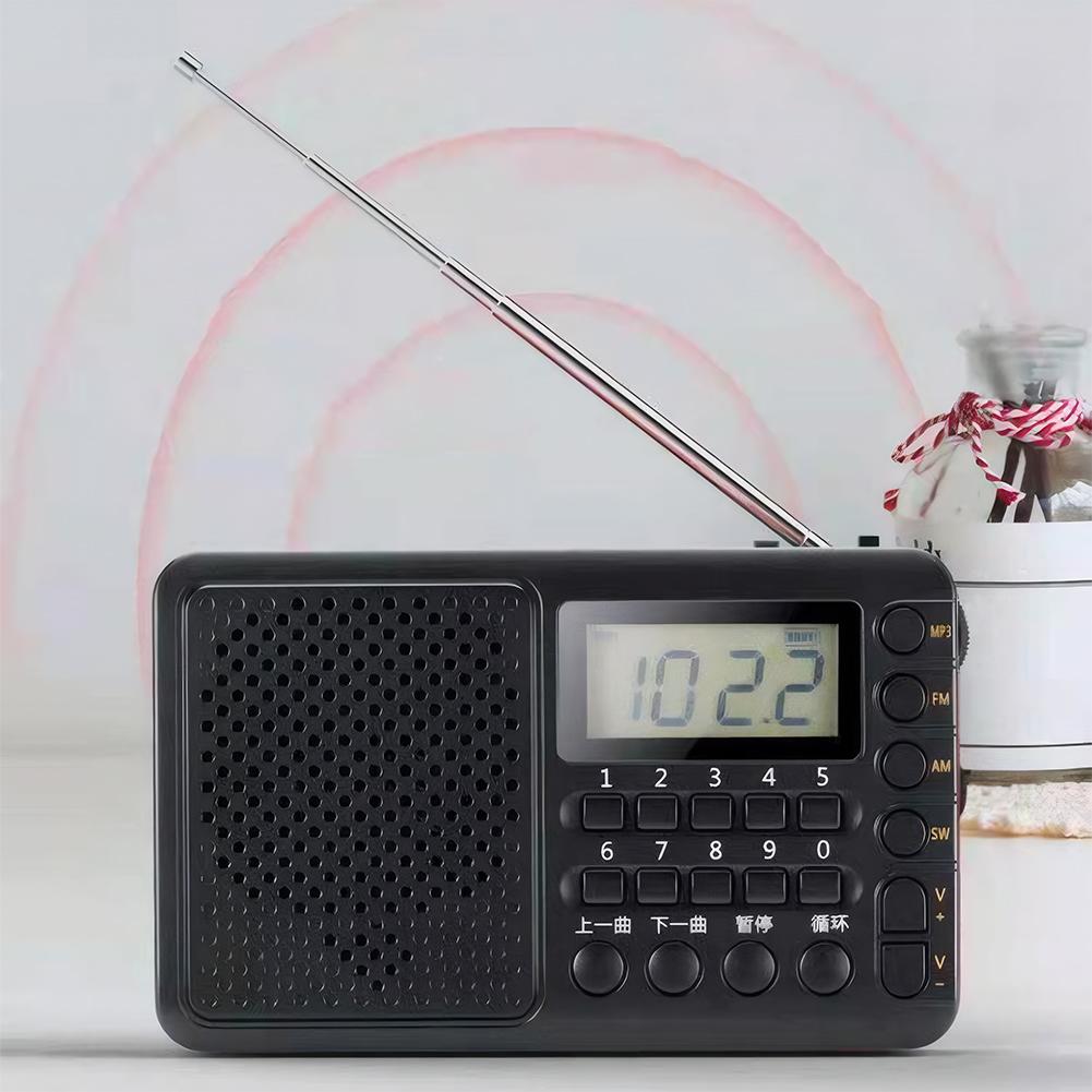 Pocket Radio with LED Screen Display MP3 Music Player Support TF Card USB Drive for Home Outdoor Gifts for Seniors Elderly