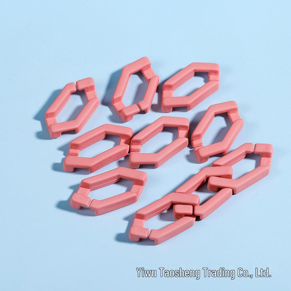 

Акриловая расписная цепочка-макаронс, ювелирное изделие и пряжка для обуви – собранный аксессуар с открытым кольцом 50 pieces (14*29mm/Inner Diameter 8*18mm) 43g