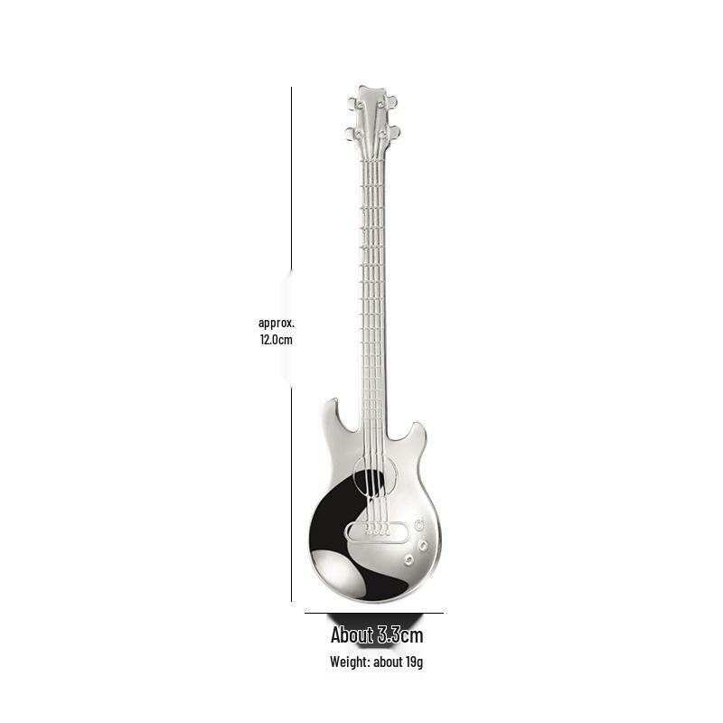 304 Stainless Steel Guitar-Shaped Coffee and Bar Stirring Spoon