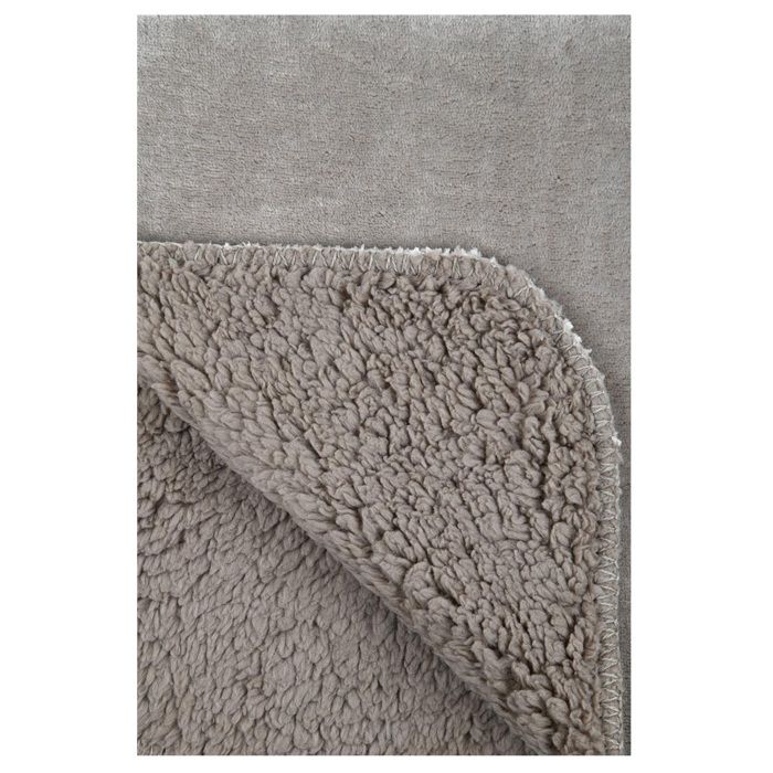 Plaid - EDEN - 130 x 160 cm - Gris clair - Uni - Douillet, texture épaisse