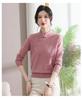 Women's Retro Qipao Collar Knit Sweater - Plus Size, Loose Fit, Solid Color for Middle-Aged & Elderly (2023 Autumn/Winter)
