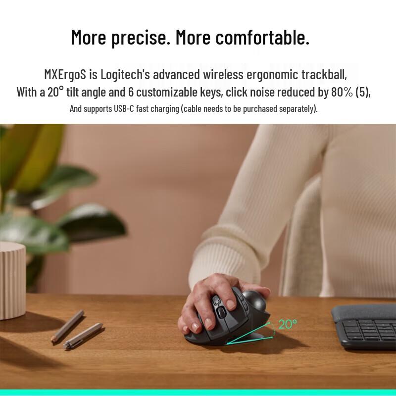 Logitech MX ERGO S Wireless Trackball Mouse