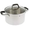 Zwilling J.A. Henckels Japan HI Style Basic Deep Double Handle Pot 24cm 6L Stainless Steel Polished Finish Stock IH Compatible Silver