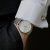 Tissot Meishi Kollektion Mechanisches Uhrwerk Herrenuhren Uhr 40mm Weißes Zifferblatt Edelstahlgehäuse T109.407.11.032.00