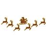 7pcs LED Reindeer Wall Decorations Christmas  Light Up Wooden Ornament 2026 Xmas Navidad Party Supplies