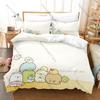Sumikkogurashi Printed Bedding Set, Duvet Cover plus 2 Pillowcases, Adorable Cartoon Style Soft Microfiber Textiles