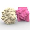 Lion Heads Decoration 3D Candle Soap Mould  Candle Epoxy Mold Handmade   Wax Soap Molds for Decoration