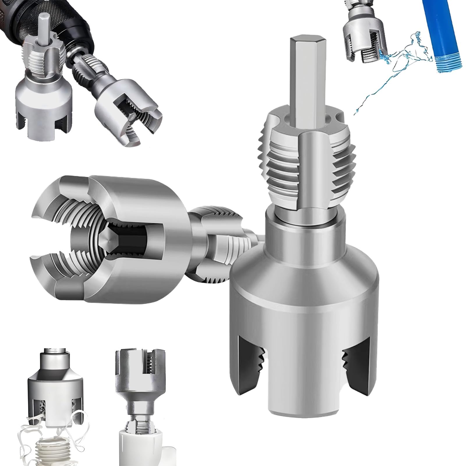 

1/2+3/4 Inch PPR Water Pipe Threading Tool 40CR Alloy Internal External Thread Tap Die Set