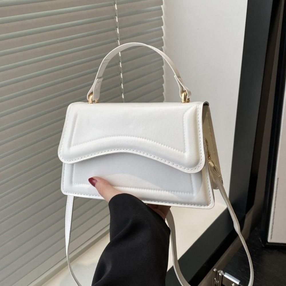 Solid Color Women's Shoulder Bag Casual Crossbody Messenger Tote Gift PU Leather Handbag Party
