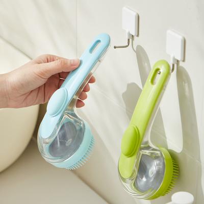 Tierbadebürste Weicher Silikonbürstenkopf Aufhängeloch-Design Hund Katze