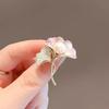 Ginkgo Leaf Brooch Elegant Faux Pearl Lapel Pin Rhinestone Leaf Brooch Pin for Women Coats Shirts Scarves Shawls Bags