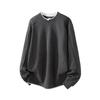 Men's Black Gray Hoodie - Trendy Washed Fabric, Fake Two-Piece Design, 260g