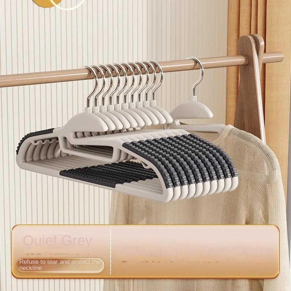 Non-slip Non-trace Plastic Double-position Coat Hanger for Household Use