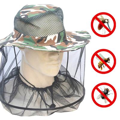 Sombrero protector de cabeza y cara con malla resistente a mosquitos, insectos, abejas y otros insectos para exteriores