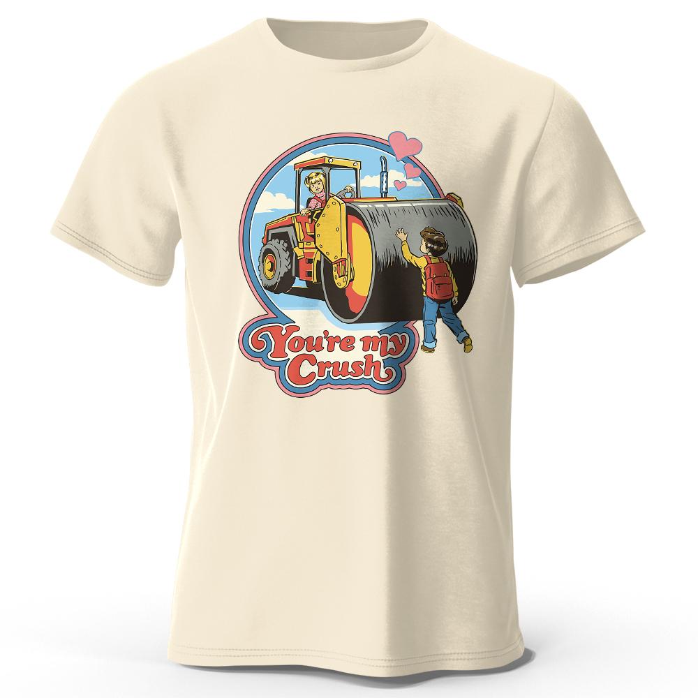 

Men s You Are My Crush Printed T-Shirt 100% Cotton Oversized Funny Graphic Tees for Men Women Summer Tops Oversized T Shirt 4XL