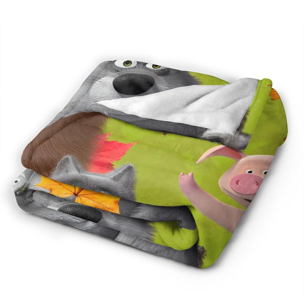 M-Mashas and B-Bears Blanket Multiple Sizes Soft Fuzzy Plush Kawaill Bear Throw Blankets for Sofa Couch and Bed